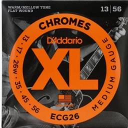 D'Addario ECG26 Chromes Flat Wound 13-56 Medium