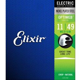 Elixir 19102 Nickel Plated Steel OPTIWEB Electric Guitar Strings - Medium