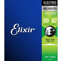 Elixir 19002 Nickel Plated Steel OPTIWEB Electric Guitar Strings - Super Light