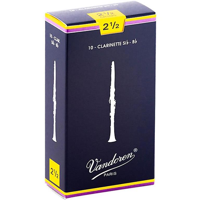 Vandoren CR1025 Bb Clarinet Reeds #2.5: 10-Pack