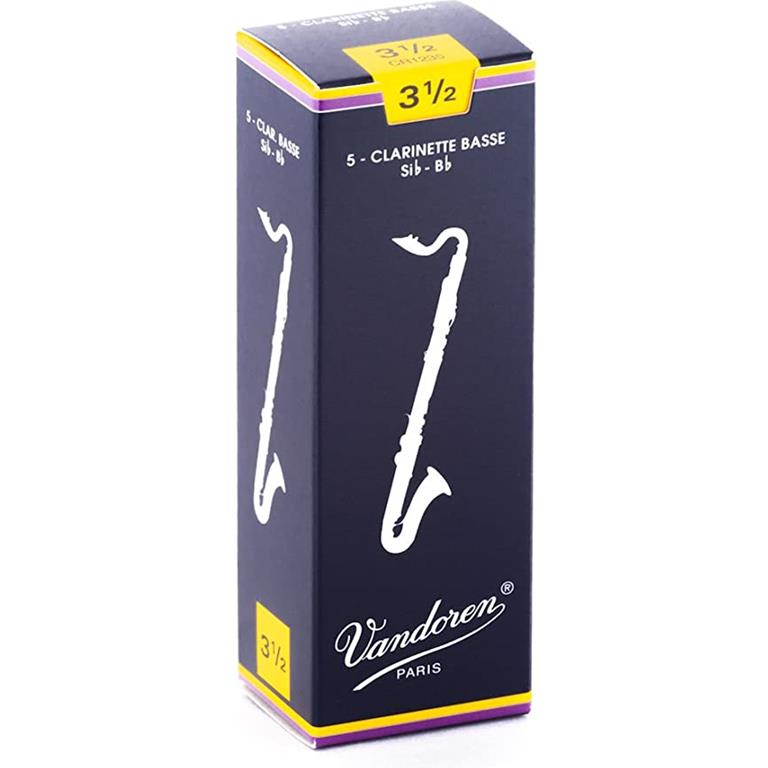 Vandoren CR1235 Bass Clarinet Reeds #3.5: 5-Pack