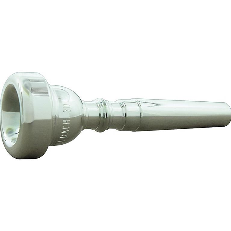 351-3D Mouthpiece, Trumpet, Bach Silver Plate, 3D Cup: Medium Shallow; Cup Diameter: 16.30mm