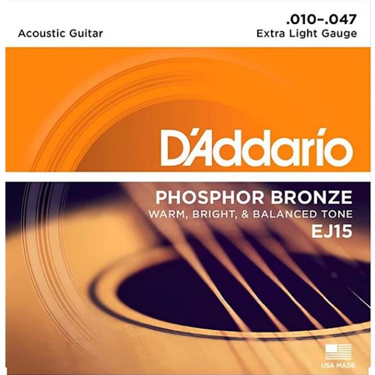 D'Addario EJ15 Extra-Light Acoustic Guitar Set .010