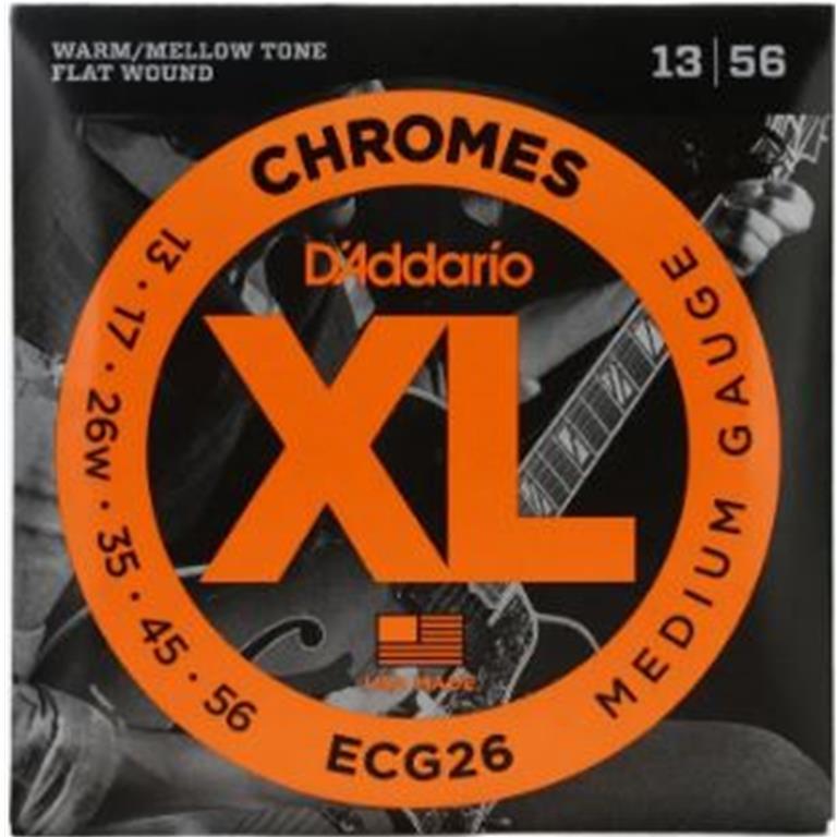 D'Addario ECG26 Chromes Flat Wound 13-56 Medium