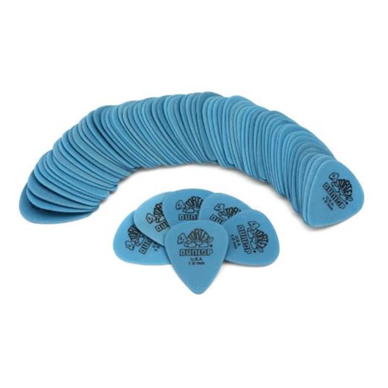 Dunlop 424R100 Tortex Wedge Guitar Picks - 1.0mm (Blue) - 72 Pick Refill Bag