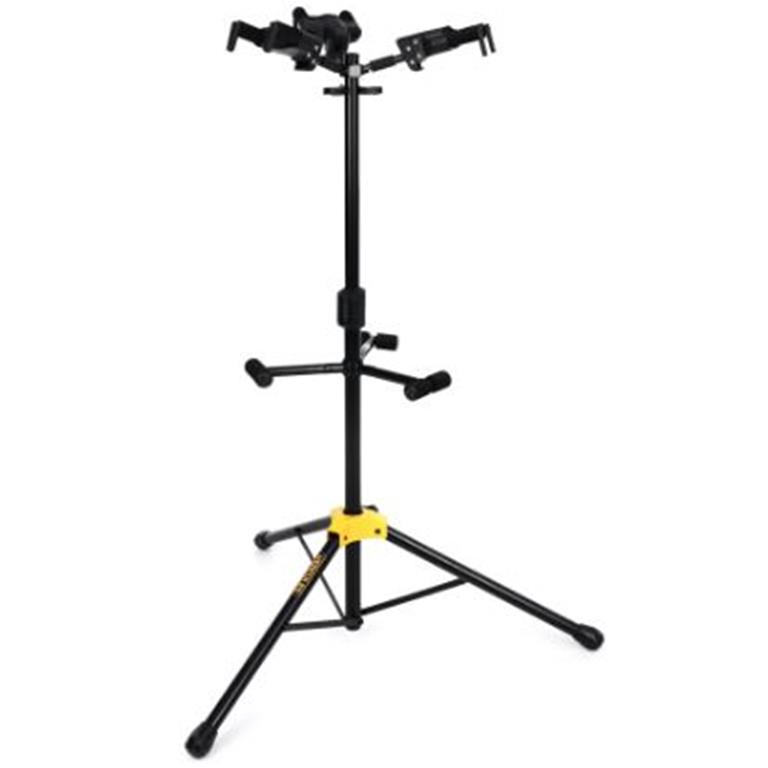 Hercules GS432BPLUS PLUS Series Universal AutoGrip Triple Guitar Stand with Foldable Backrest