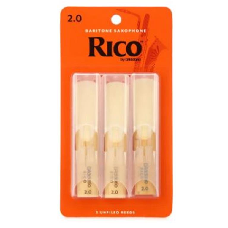 Rico RLA0320 Baritone Sax Reeds #2.0: 3-Pack