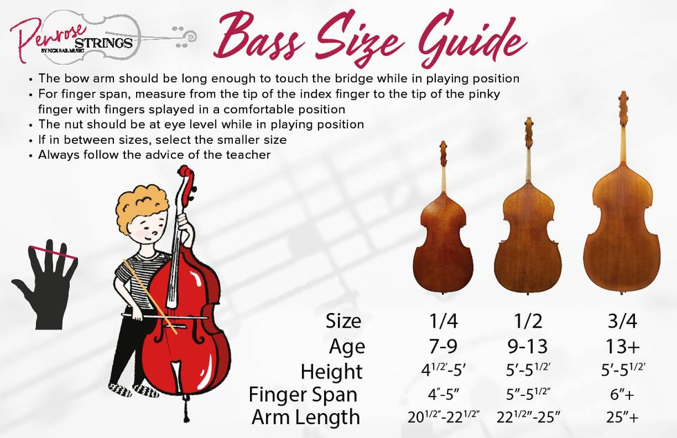 Bass Size Chart